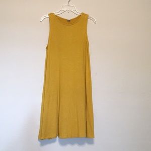 NWOT Mustard yellow jersey swing dress
